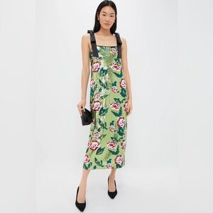 Tuckernuck Green Floral Sequin Midi Dress